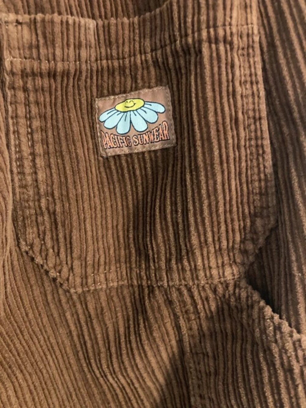 Pacsun Brown Corduroy Baggy Carpenter Pants Y2K, Grunge - Picture 4 of 7